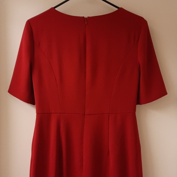 Anne Klein Red Cowl Neck Dress - Picture 5 of 16